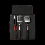 Kamado joe krafted stalen grillgereedschap accessoire set grillbestek (3-delig, inclusief canvas draagtas)