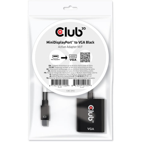 Aktiver Club 3D-Mini-Displayport-auf-VGA-Adapter
