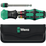 Wera kraftform kompakt 25 ra-r mit Koffer, 6-teiliges Bit-Set (schwarz grün)