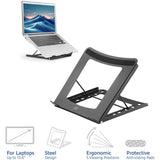 Act Connectivity Laptopständer, klappbar, 5-fach höhenverstellbar (schwarz)