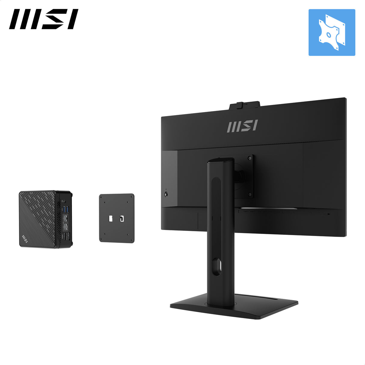 Msi pro mp275qpdg 27 monitor (zwart, 2x hdmi, displayport, 4x usb-a, usb-b, usb-c, rj-45)