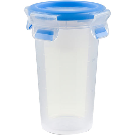 Emsa Clip-Close-Lebensmittelbehälter 0,35 l Becher (transparent blau, rund, ø 9,2 cm)