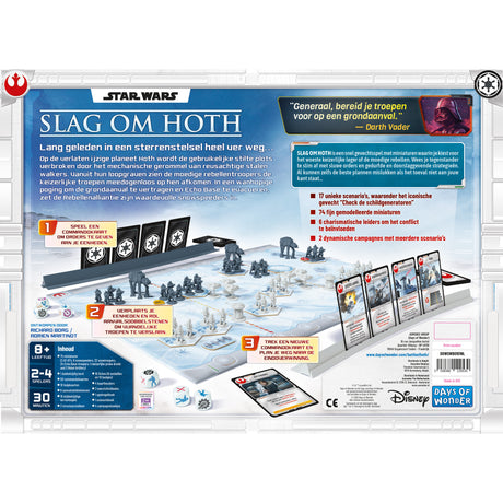 Asmodee Star Wars: Battle of Hoth Brettspiel (niederländisch, 2 - 4 Spieler, 30 Minuten, ab 8 Jahren)