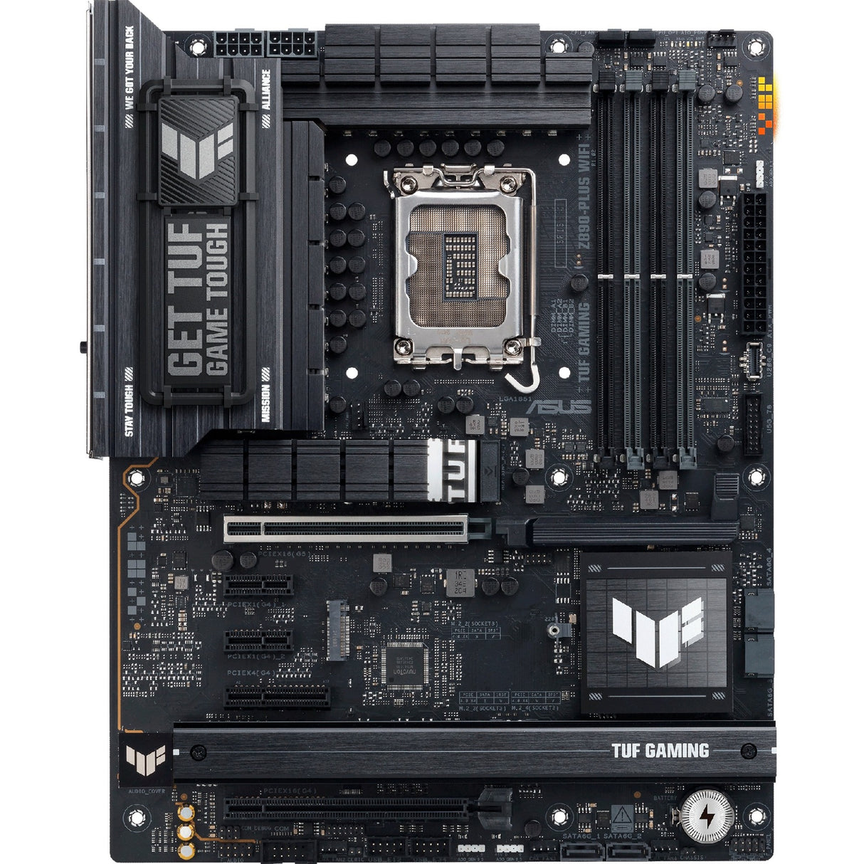 Asus Tuf Gaming Z890-Plus WiFi Socket 1851 Motherboard (RAID, 2,5 GB-LAN, WiFi 7, BT, Sound, ATX)