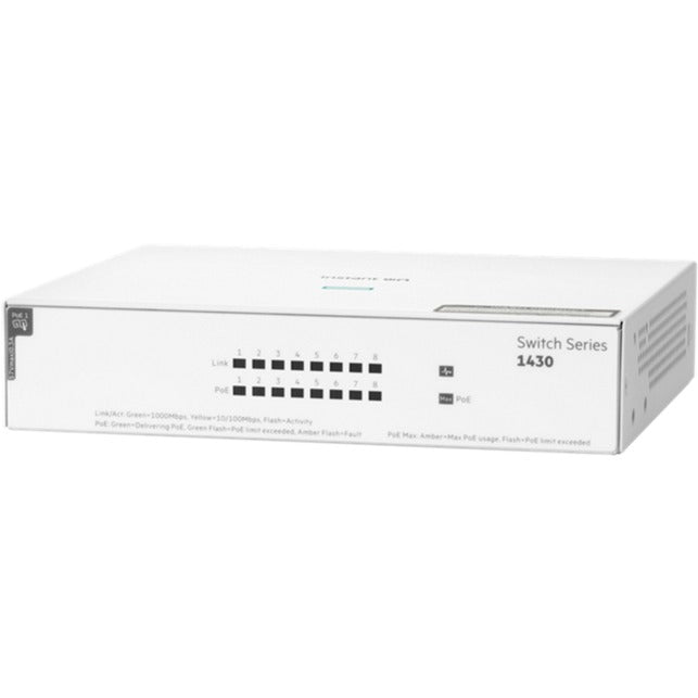 Hewlett Packard Enterprise Instant On 1430 8G CL4 PoE-Switch (64 Watt PoE)