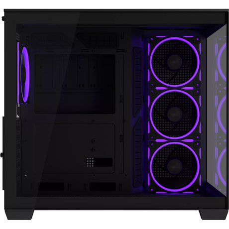 Asus a32 plus midi tower behuizing (zwart | 2x usb-a | 1x usb-c | rgb | tempered glass)