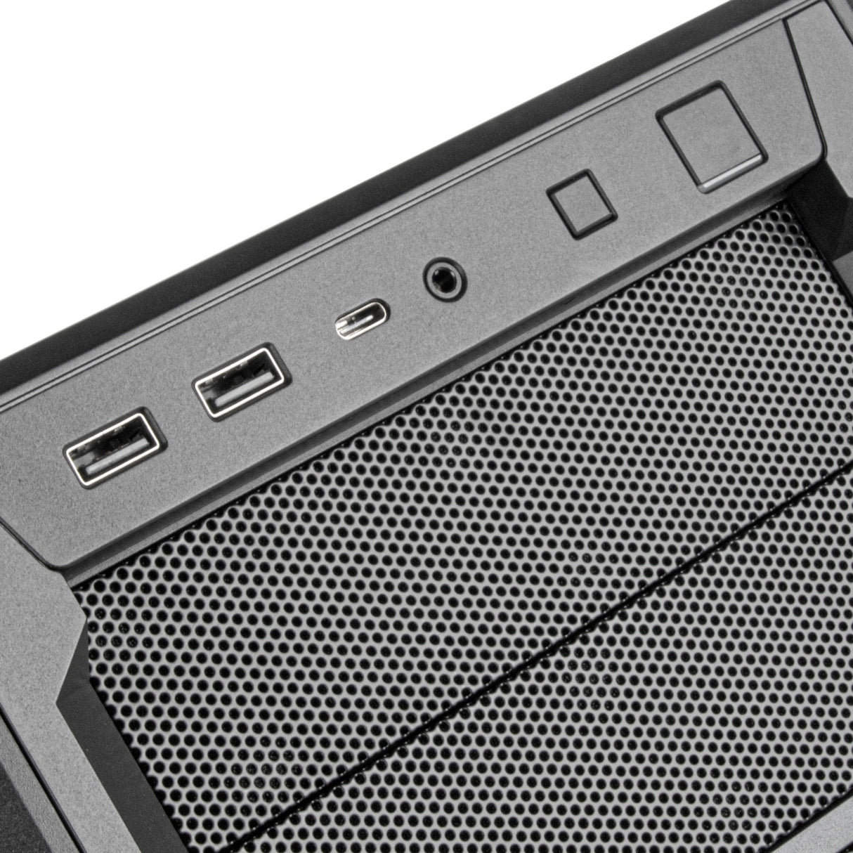 Silverstone sst-sed1-b Midi-Tower-Gehäuse (schwarz | 2x USB-A | 1x USB-C)