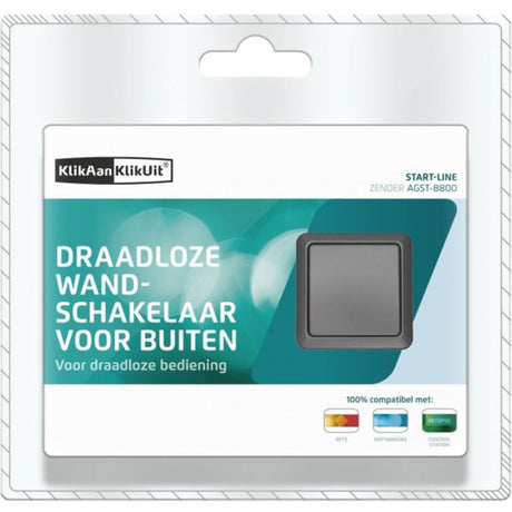 Drahtloser Click-on-Click-off-Aufputzschalter für den Außenbereich – agst-8800 nl
