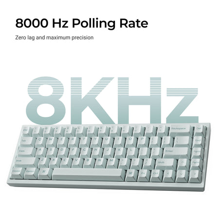 Keychron Q16 HE 8K-Magnetschalter-Tastatur (blau, US-Layout (QWERTY), ultraschnelles Lime, 65 %, RGB, Hot-Swap, 8K)