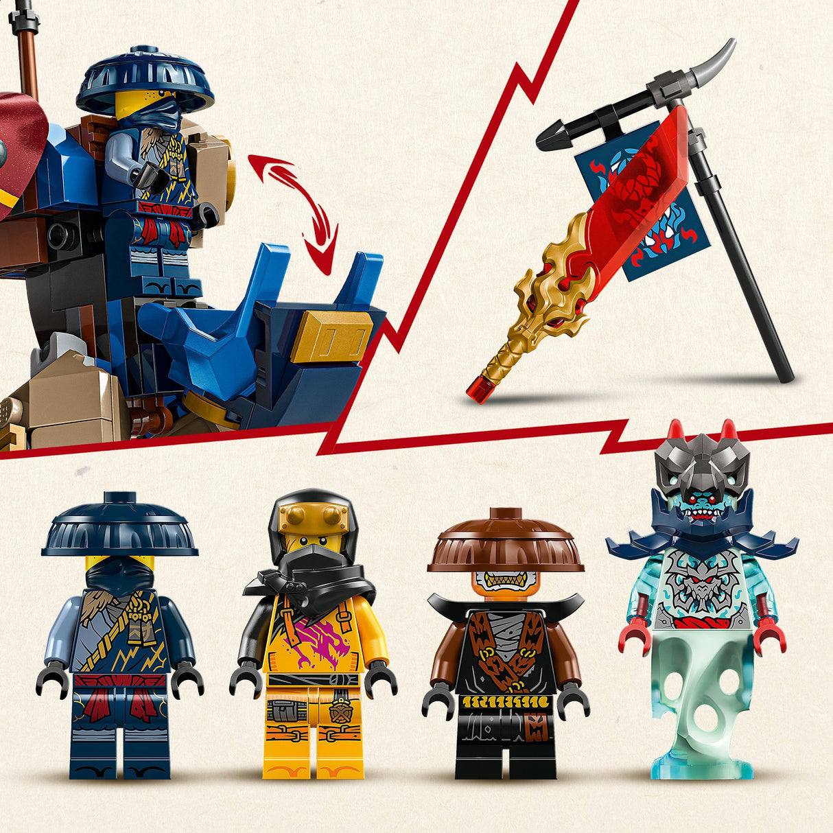 Lego Ninjago 71843 Schurken-Mech-Drachenreiter