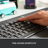 Logitech Signature K650 kabellose Komforttastatur (Graphit, US-internationales Layout (QWERTY), 100 %)
