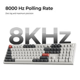 Keychron q6 ultra-p1 8k wireless custom mechanical keyboard (wit, us lay-out (qwerty), silk pom red, 100%, rgb, hot swap, 8k, 2.4 ghz bluetooth 5.2 usb-c)