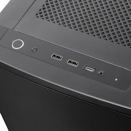 Silverstone Seta Q1 Midi-Tower-Gehäuse (schwarz | 2x USB-A | 1x USB-C)