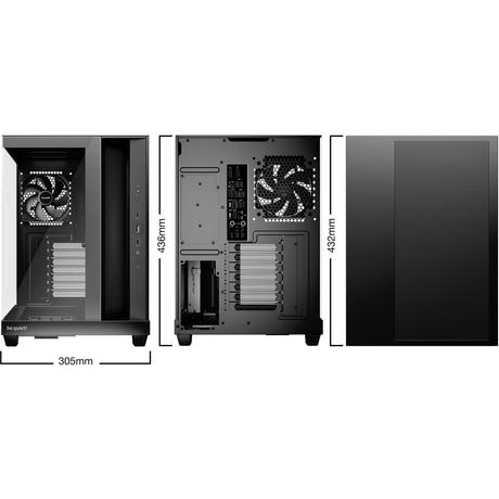Be quiet! light base 500 midi tower behuizing (zwart | 2x usb-a | 1x usb-c | rgb | window)
