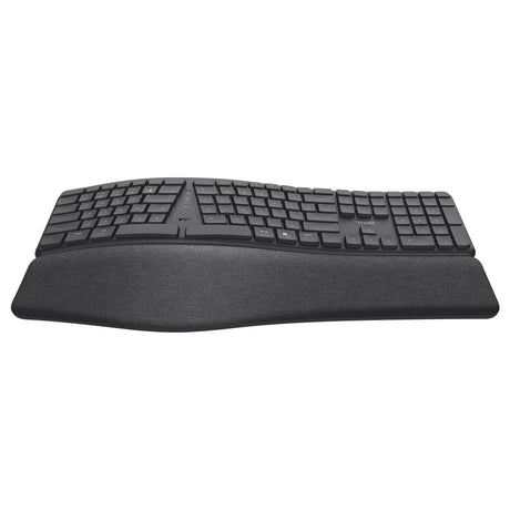 Trust keyra ergonomisch draadloos toetsenbord (zwart, us lay-out (qwerty), 100%, 2.4 ghz usb | bluetooth)