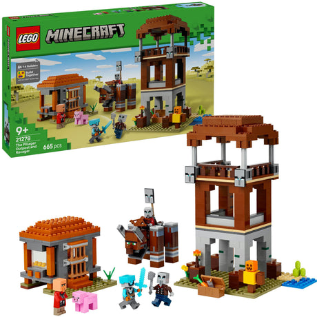 Lego Minecraft Der Plünderer-Außenposten- und Zerstörer-Bausatz – 21278