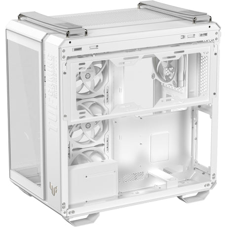 Asus TUF Gaming GT502 Horizon ArGB Midi-Tower-Gehäuse (weiß | 3x USB-A | 1x USB-C | gehärtetes Glas)