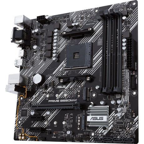 Asus Prime B550M-K Sockel AM4 Mainboard (schwarz und weiß, RAID, GB-LAN, Sound, µATX)