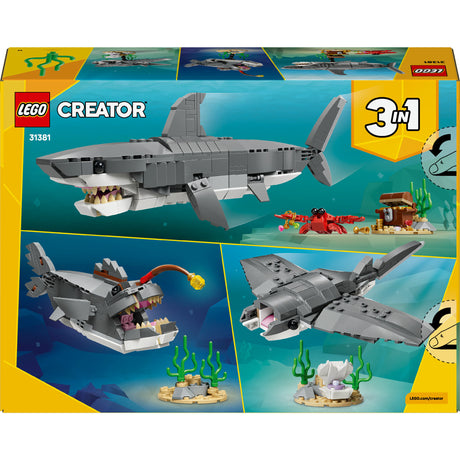 Lego Bauspielzeug „Wilder Hai mit Schatztruhe“ (31381)