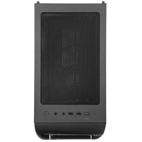 Silverstone Seta A1 Midi Tower Gehäuse (schwarzes Titan | 2x USB-A | 1x USB-C | RGB | gehärtetes Glas)