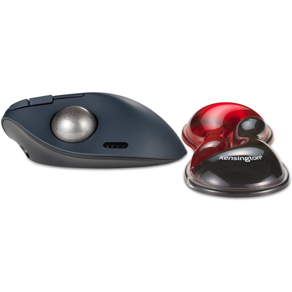 Kensington Slim Duo Gel-Maus, Trackball-Handgelenkauflage, Handgelenkstütze (rot, schwarz)