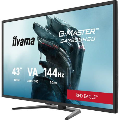 Iiyama G-Master Red Eagle G4380uhsu-B2 42,5 4K UHD Gaming-Monitor (schwarz, 2x HDMI, 2x Displayport, 4x USB-A, USB-B, 144 Hz)