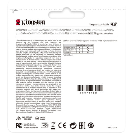 Kingston Data Traveler 70 256 GB USB-Stick (schwarz, DT70 256 GB, USB-C 3.2 Gen 1)