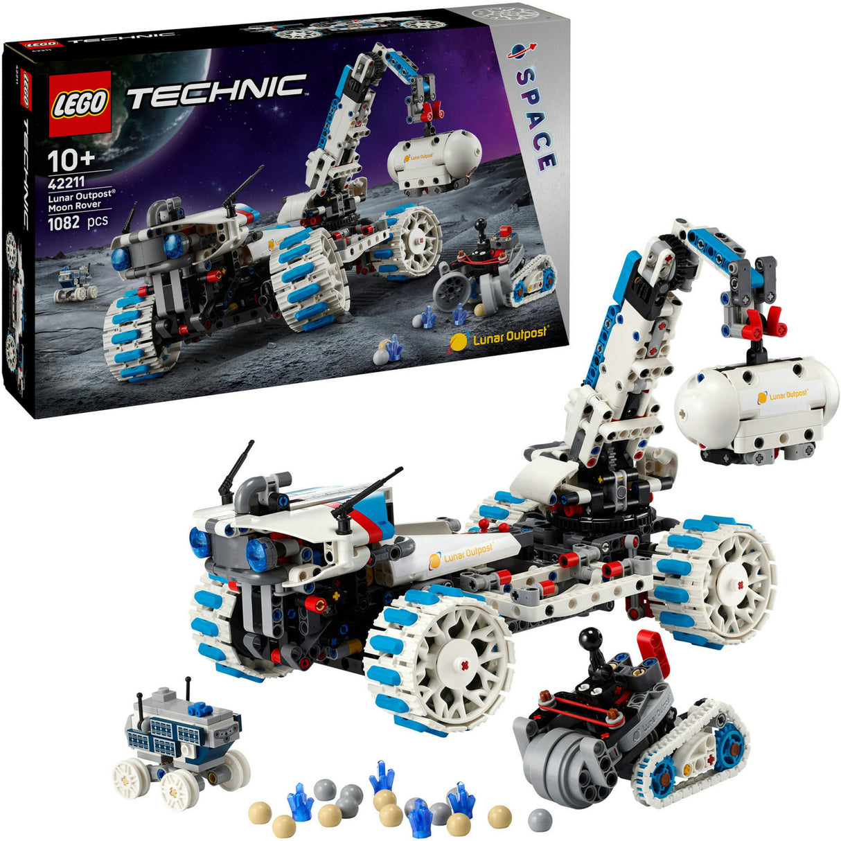 Lego Technic 42211 Mondaußenposten Mondrover Raumfahrzeug
