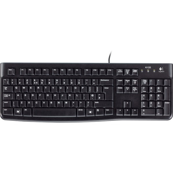 Logitech K120 Business Style USB-Tastatur [USB, 104-Key, Numpad, langlebig, schwarz]