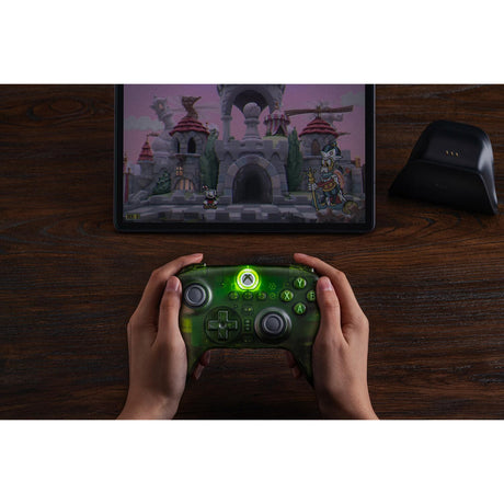 8bitdo ultimativer 3-Modus-Controller für Xbox (grün transparent, Xbox Series X|s, Xbox One, PC, Bluetooth USB-C 2,4 GHz)