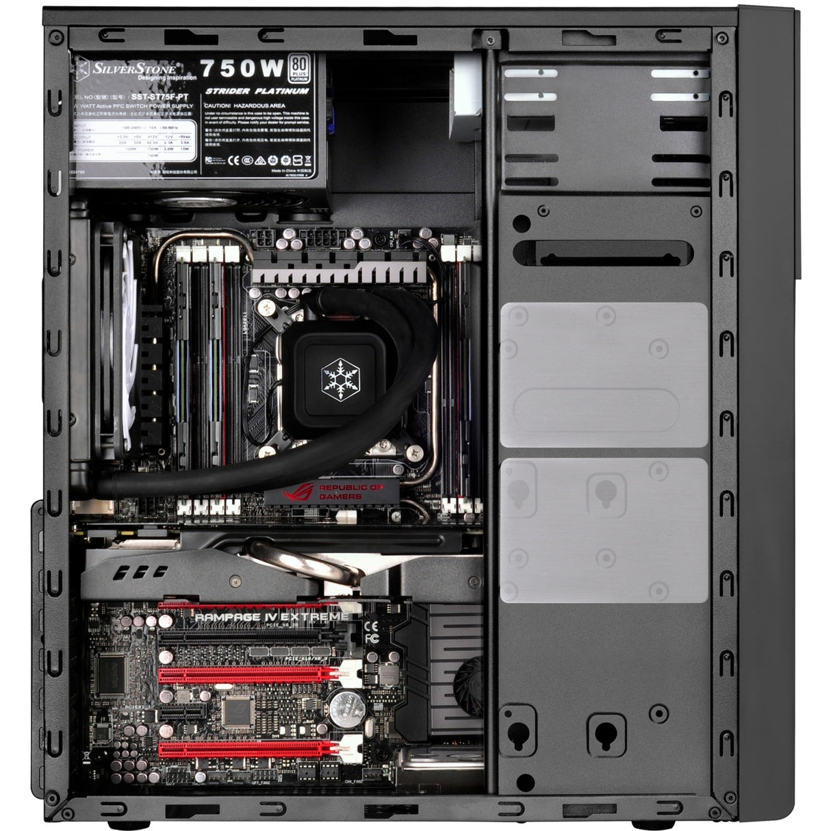 Silverstone sst-ps13b Midi-Tower-Gehäuse (schwarz | 2x USB-A)