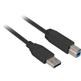 Sharkoon USB-A 3.0 > USB-B Kabel (schwarz, 3 Meter)