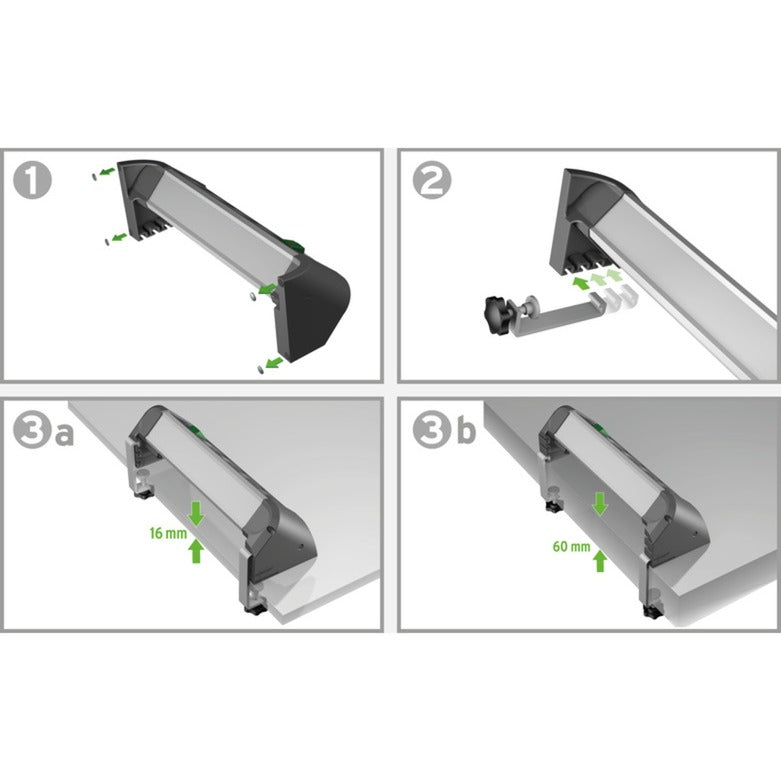 Brennenstuhl Alu-Office-Line-Sockel mit USB-Ladefunktion 4-