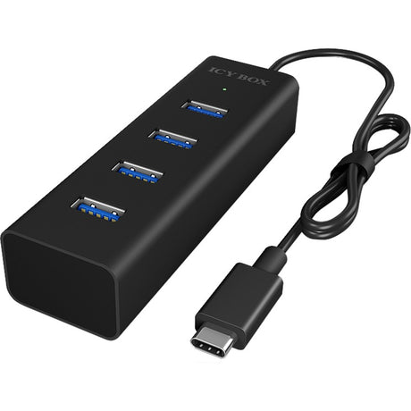 Icy Box ib-hub1409-c3 USB-Hub (schwarz, 4x USB-A 3.2 (5 Gbit s), 1x USB-C 3.2 (5 Gbit s))