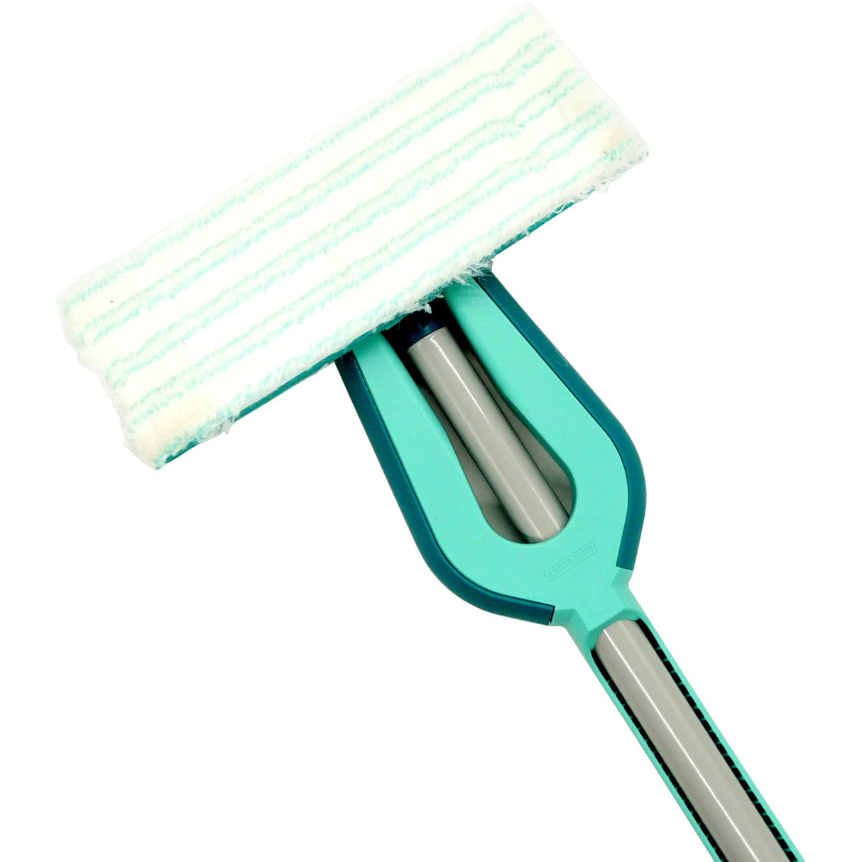 Leifheit Picobello Bodenwischer S Micro Duo mit Stiel – 27 cm Wischbreite – Türkis – Grau