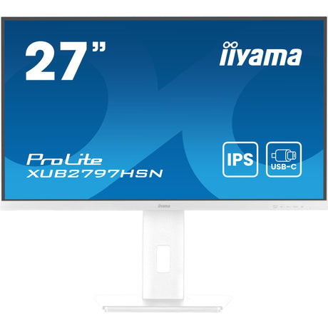 Iiyama Prolite xub2797hsn-w2 27 Monitor (weiß, HDMI, Display Port, 2x USB-A, 3x USB-C, RJ-45)