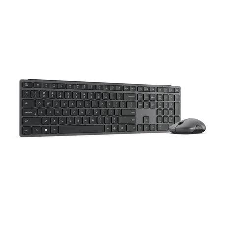 Lenovo 700 modernes kabelloses Kombi-Desktop-Set für mehrere Geräte (grau, US-Layout (QWERTY), 100 %, 4000 dpi, 2,4 GHz, BT 5.3, USB-A)