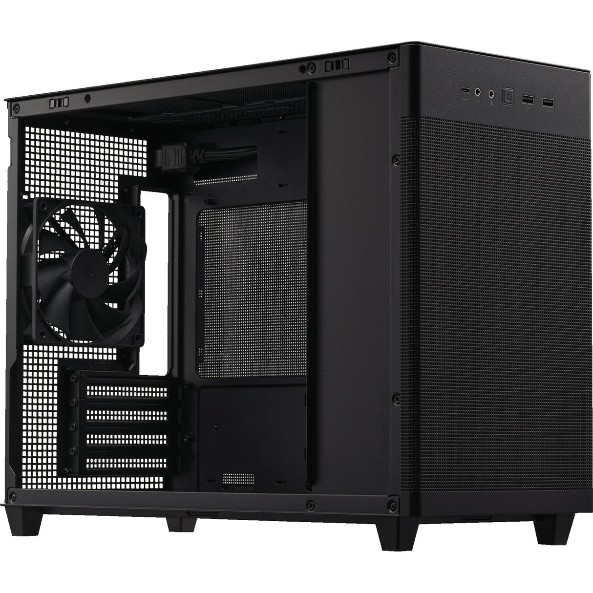 Asus Prime AP201 Mini-Tower-Gehäuse (schwarz | 2x USB-A | 1x USB-C)