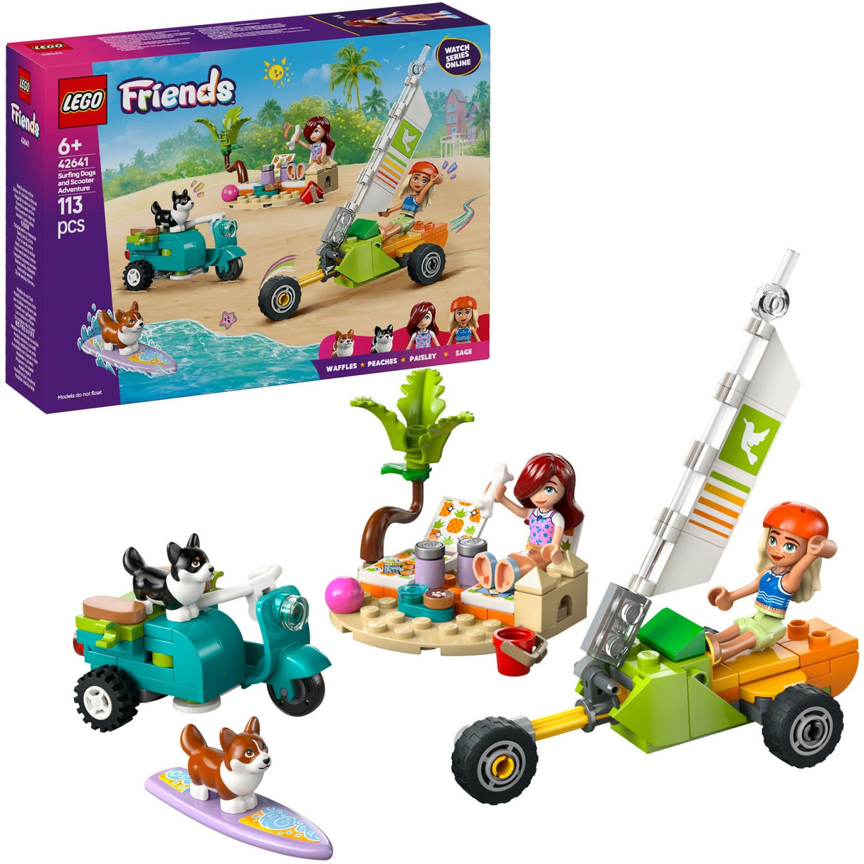 Lego Friends 42641 Surf- und Rollerspaß mit den Hunden