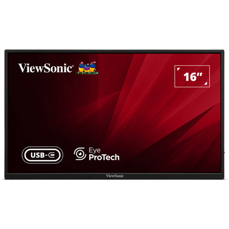 Viewsonic VA1650 leichter tragbarer Monitor 16 (schwarz, 1x HDMI, USB-C)