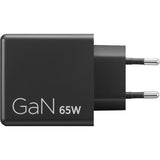 Lenovo dual usb-c (65w) gan (zwart, 2x usb-c, power delivery)