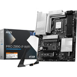 MSI Pro Z890-P WiFi Socket 1851 Mainboard (Schwarz Silber, RAID, 5GB-LAN, WiFi 7, BT, Sound, ATX)
