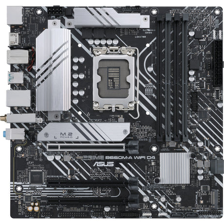 Asus prime b660m-a wifi d4 socket 1700 moederbord (raid, gb-lan, wlan, bt, sound, µatx)