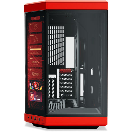 Hyte y70 Touch Infinity Midi-Tower-Gehäuse (schwarz | 2x USB-A | 1x USB-C | gehärtetes Glas)