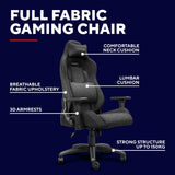 Trust gxt 723 ruya comfortabele stoffen gaming stoel (grijs)