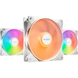 Ruhig sein! Light Wings lx pwm High-Speed-RGB-Gehäuselüfter (weiß, 3 Stück, 120 x 120 x 25 mm)