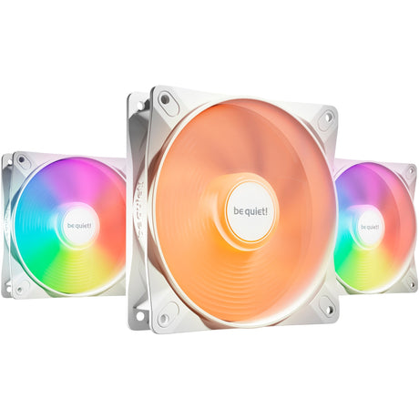 Ruhig sein! Light Wings lx pwm High-Speed-RGB-Gehäuselüfter (weiß, 3 Stück, 120 x 120 x 25 mm)