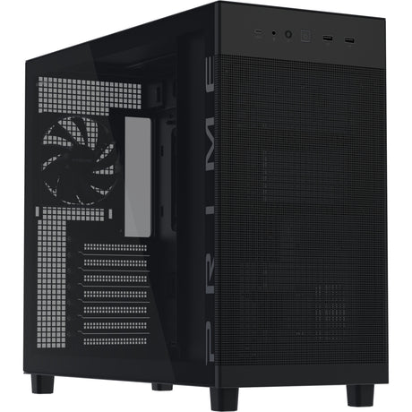 Asus Prime Ap303 - Midi-Tower-Gehäuse mit gehärteter Glasscheibe (Schwarz | 2x USB-A | 1x USB-C | gehärtetes Glas)