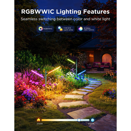 Govee Outdoor-Gartenleuchten Smart Garden Lighting Matter RGBWW 2 Stück