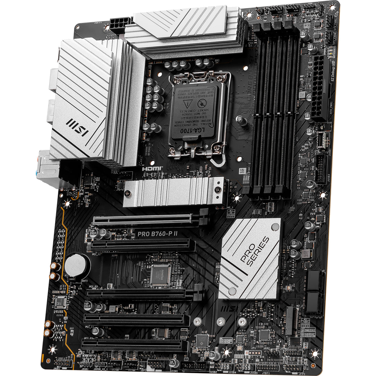 MSI Pro B760-P II Sockel 1700 Mainboard (schwarz, RAID, 2,5GB-LAN, Sound, ATX)